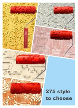 

Diatom ooze patterned 7 inch rubber textured roller with handle for wall decoration 275 style