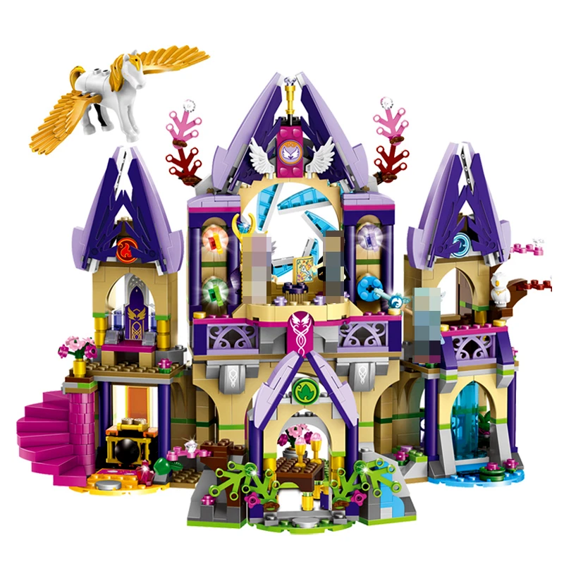 

Compatible Elves 41708 Bela 10415 809pcs Skyra's Mysterious Sky Castle Figure building blocks Bricks toys for children