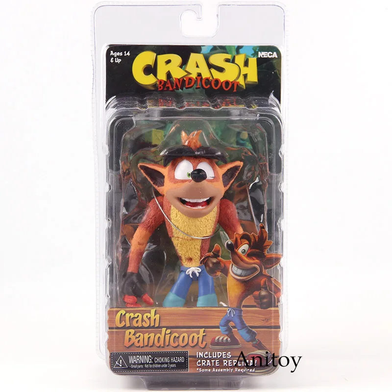 NECA Movable Crash Bandicoot Figure Action PVC Collectible Model Toy