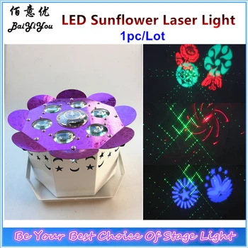 

1xNew Design KVT Lighting 60W LED Sunflower Laser Light Mini DJ Disco RGB Colorful Gobo LED Laser Light