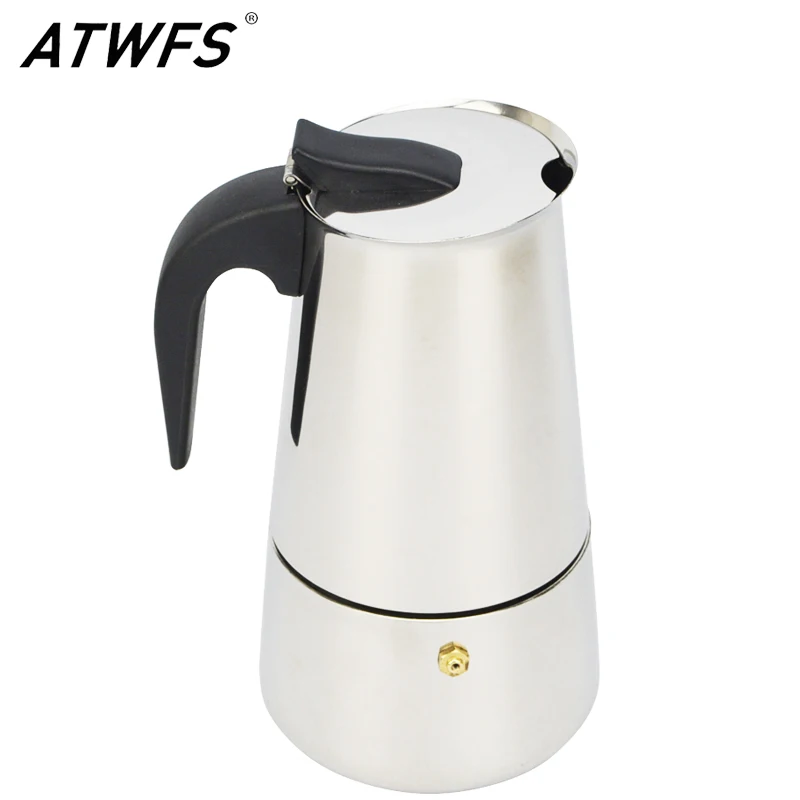 ATWFS Новые 2/4/6/9 чашки Мока Caffe машина эспрессо чашки Кофе кофеварки латте Percolator Moka Кофе чайник