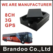 Inexpensive 8 channel 3G+gps MDVR, 3G live video and GPS, 2TB HDD recording, for bus,truck,train used