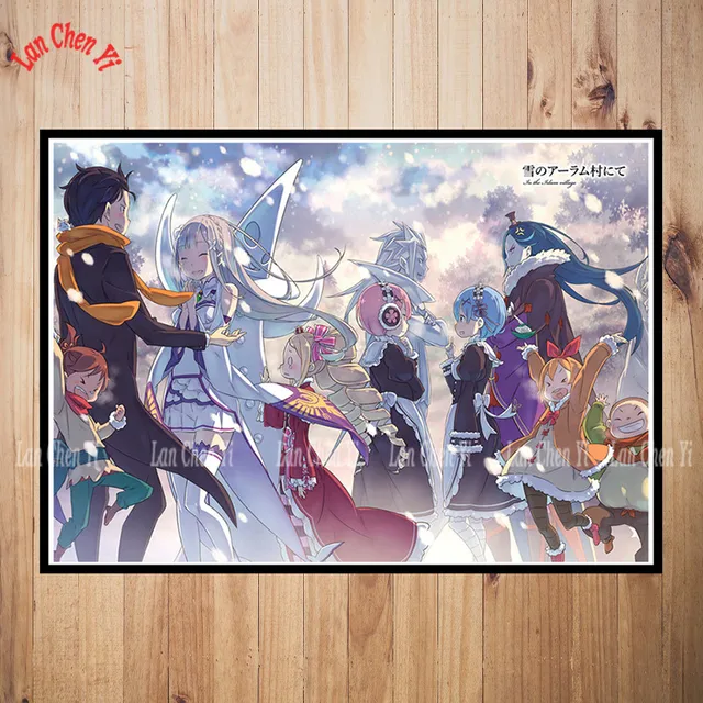 Relife In A Different World From Zero Re Coated Paper Poster Cafe Relife In A Different World From Zero Re Coated Paper Poster Cafe