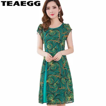 

TEAEGG Summer Dress 2020 Plus Size 4XL 5XL Vestidos Verano Robe Vintage Dress Femme Slim Ladies Party Dresses Large Sizes AL1037