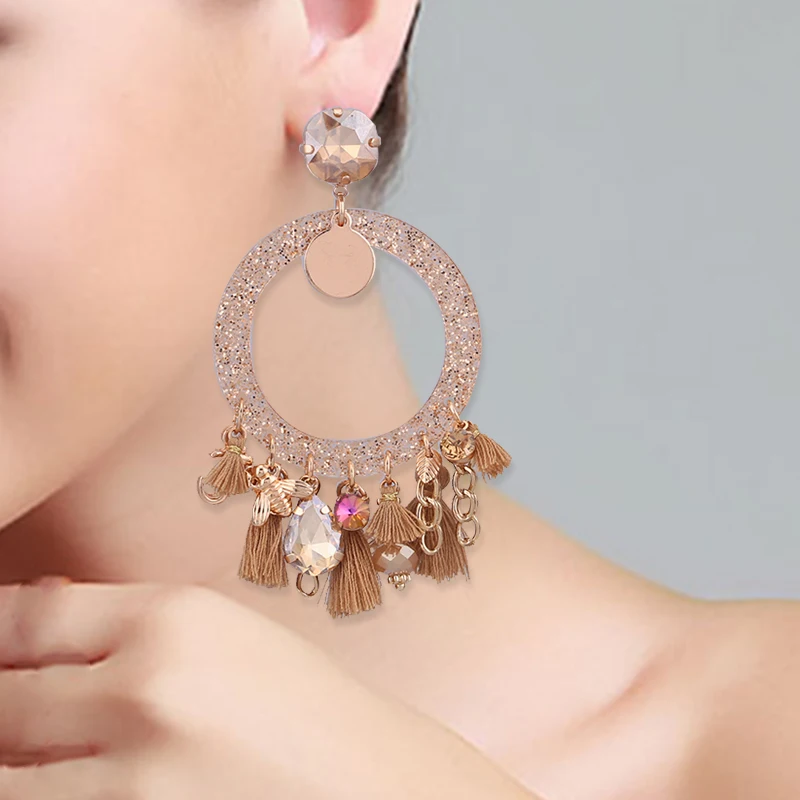 Brincos Women Brand Boho Drop Dangle Fringe Earring Vintage ethnic Statement Tassel earrings fashion jewelry Charms (8)