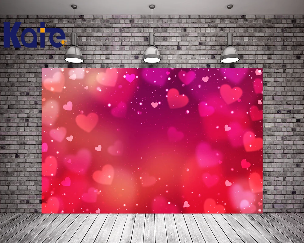 

KATE 5x7ft Photo Background Red Valentine's Day Backdrops Love Bokeh Wedding Backdrop Shimmer and Shine Party for Kids Studio