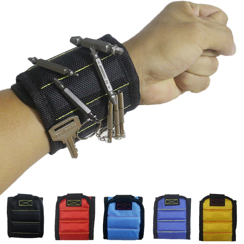 

Geoeon five-row magnetic wristband with built-in powerful magnet, portable kit with screw attachment on the wrist A28