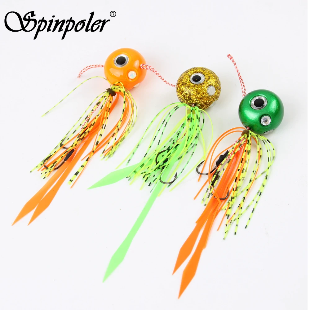 1pc Metal Jigging Lures Gold/Orange/Green Catch Freestyle Lead Head