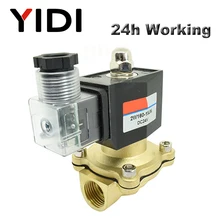Электрический электромагнитный клапан AC220V DC12V 24 V NC DN08 DN10 DN15 DN20 DN25 1/" 3/8" 3/" 1" " 24 h Рабочая вода Воздушный пневматический клапан
