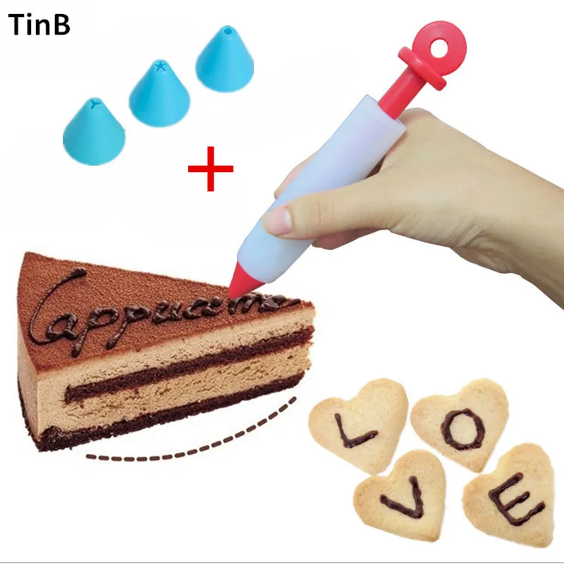 4PCS Food Writing Pen Cake Cookie Cream Pastry Chocolate Decorating DIY Tool