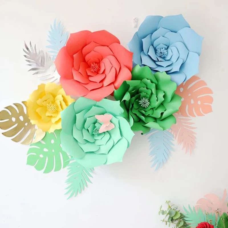 6 шт. DIY Бумага черепаха лист Пальма фон с листьями Декор День рождения Свадьба