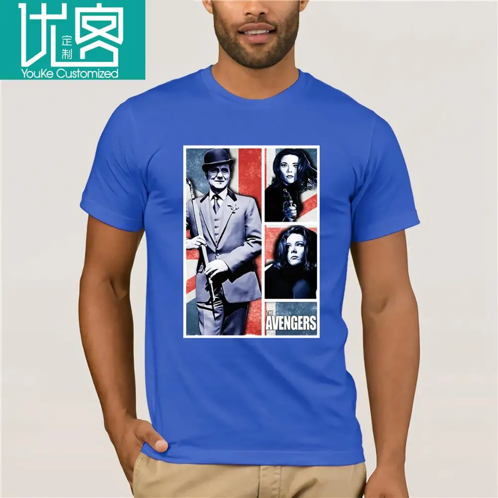 Новая футболка мстители John Steed Emma Peel Tee Sixties Macnee Rigg Cent Tv 2019 Мужская модная крутая