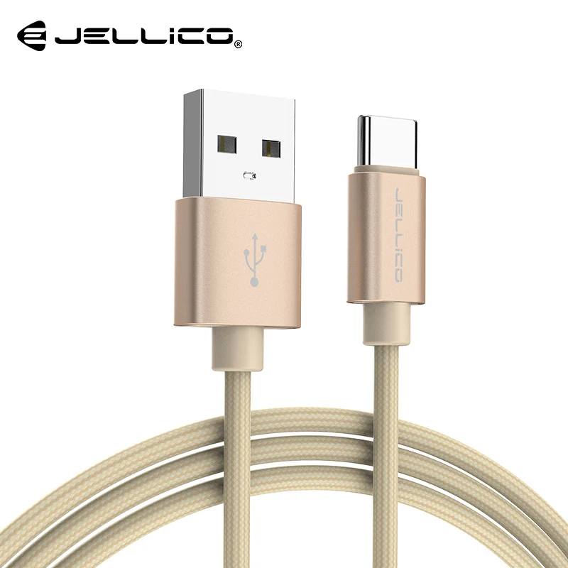 Jellico type C Быстрая зарядка USB C кабель type-C 3.1A кабель для передачи данных зарядное устройство для телефона samsung S9 S8 Note 8 Xiaomi Mi6 huawei адаптер - Цвет: Gold