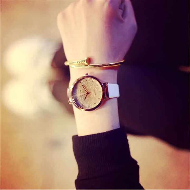 

Watch Women Watches Relogio Feminino Reloj Mujer Simple Temperament design luxury brand leather quartz dress Clock #D