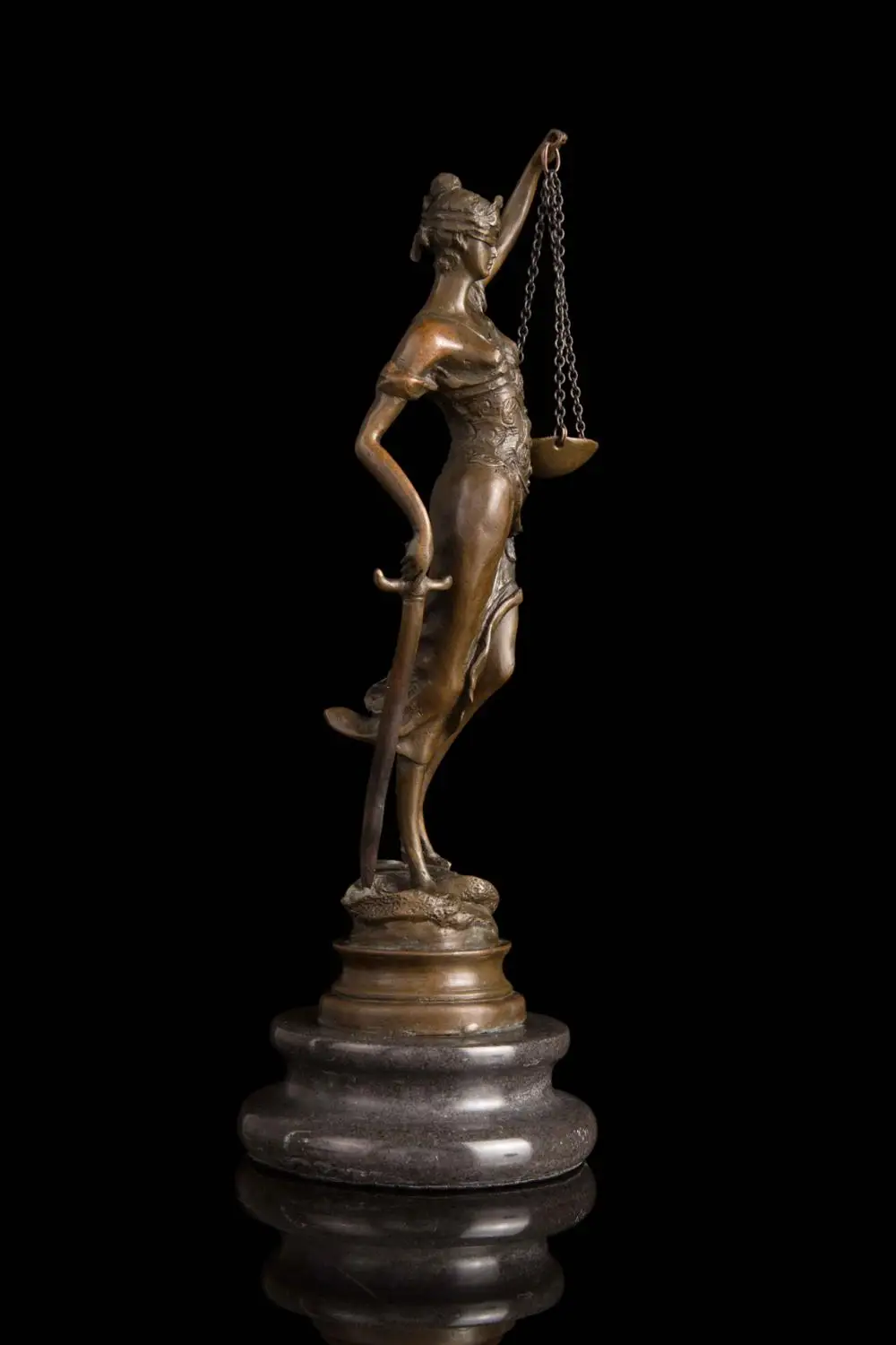 رئيس الفنون الحرف الأوروبية البرونزية النحت ديكورات صغير تأثيث المنزل الشهيرة إلهة العدل DS-121
