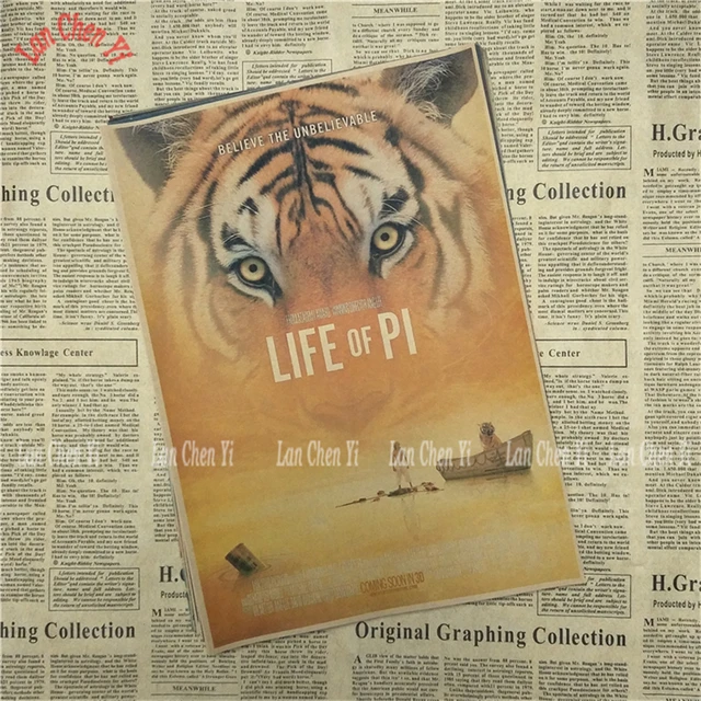 Award Winning Film Life Of Pi Classic Kraft Paper Poster Cafe Images, Photos, Reviews