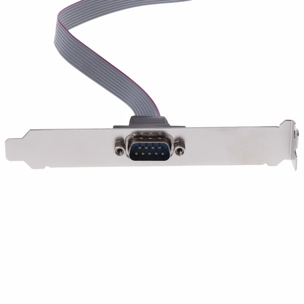 Последовательный 9-контактный разъем DB9 RS232 для материнской платы с ленточным кабелем 27 см