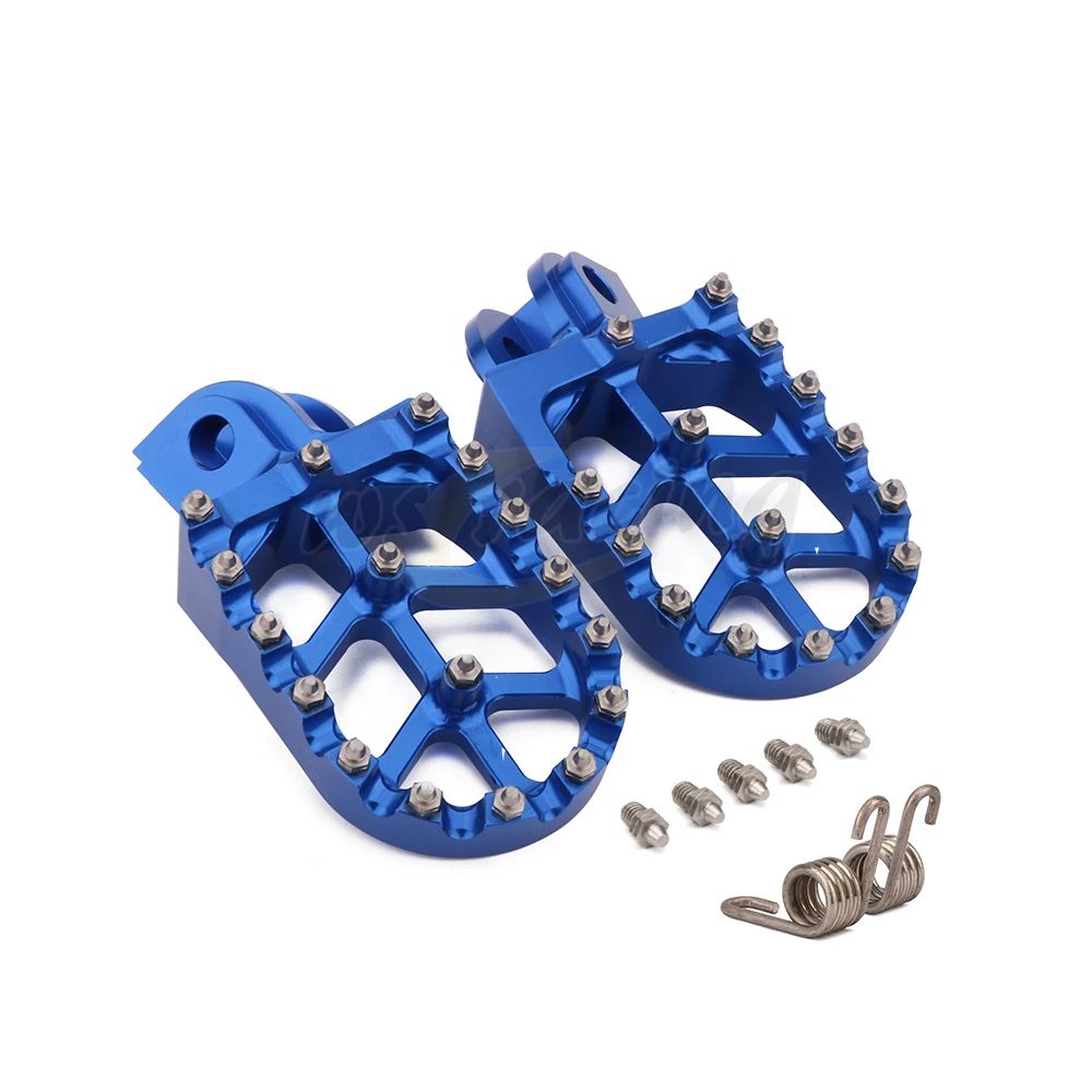 Motorcycle Billet MX Wide Foot Pegs Pedals Rest Footpegs For KTM SX SXF EXC EXCF XC XCF XCW XCFW SMC 65 85 125 150 200 250-530 Color : Blue
