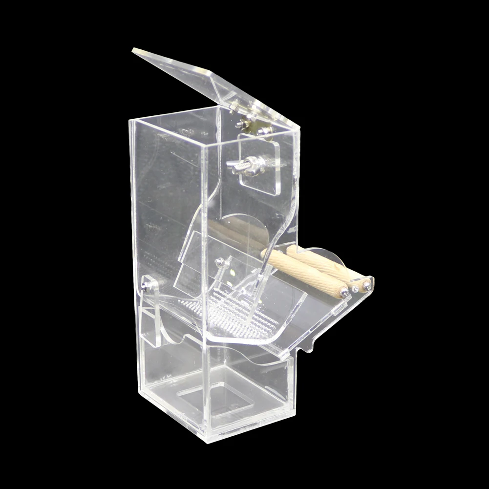 1 Pc Durable Transparent Bird Automatic Feeder Parrot Canary Bird Feeding Box Pigeon Supplies Cage Accessories Feed Devices