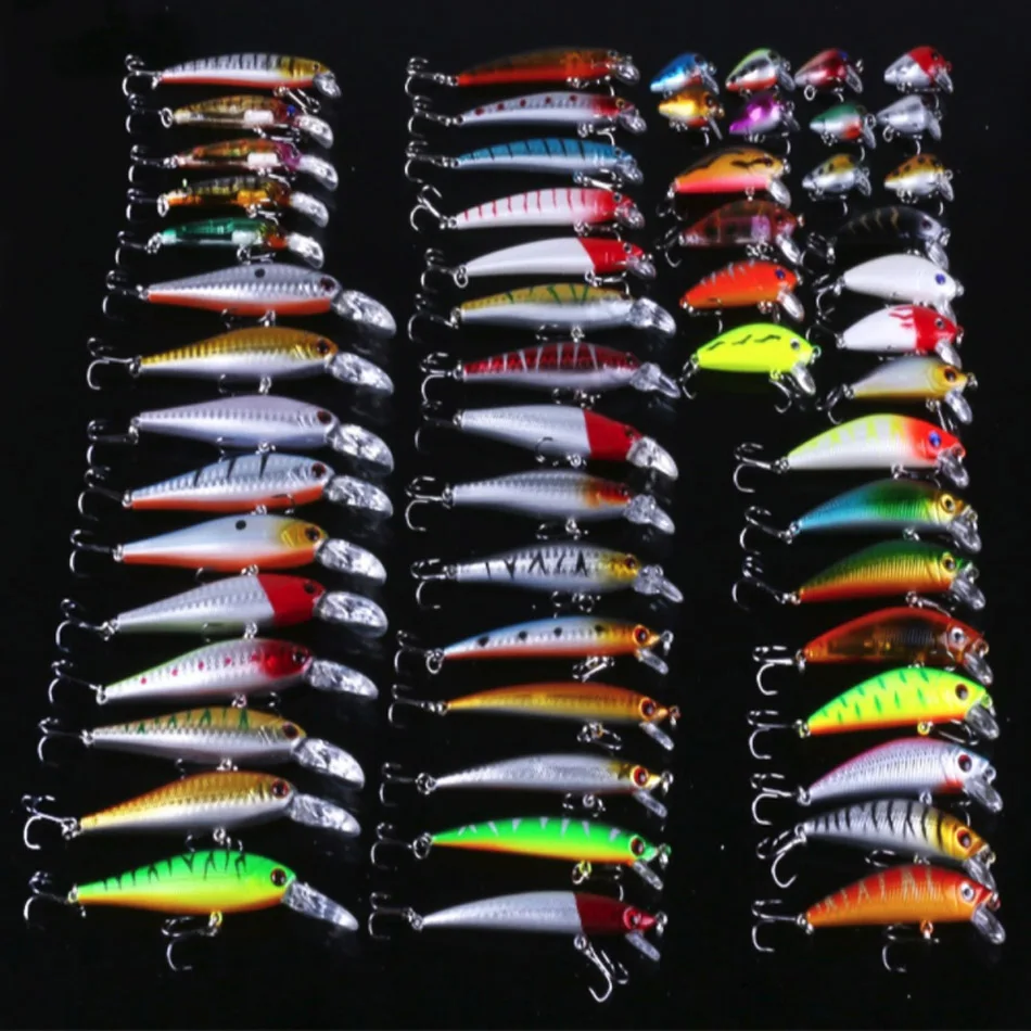 

56 pieces / fishing bait set full range of mixed fishing bait can be applied to any venue, fishing best companion holiday gift