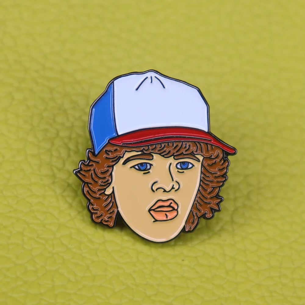 

Stranger Things Dustin Enamel Pin Henderson Gift Idea Brace Yourself She Will Not Be Able To Resist These Pearls Badge