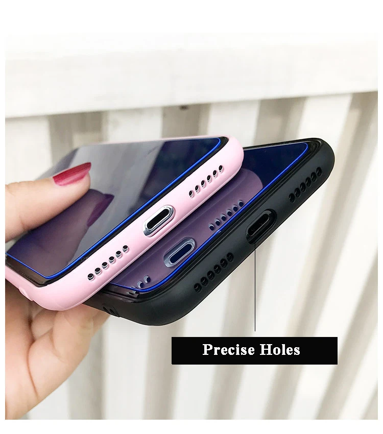 Solid Silicone Case For iPhone X8765 5S TPU Cover Crown Phone Case For iPhone X 7Plus 8Plus 6Plus Pink Fundas Cute Capas  (9)