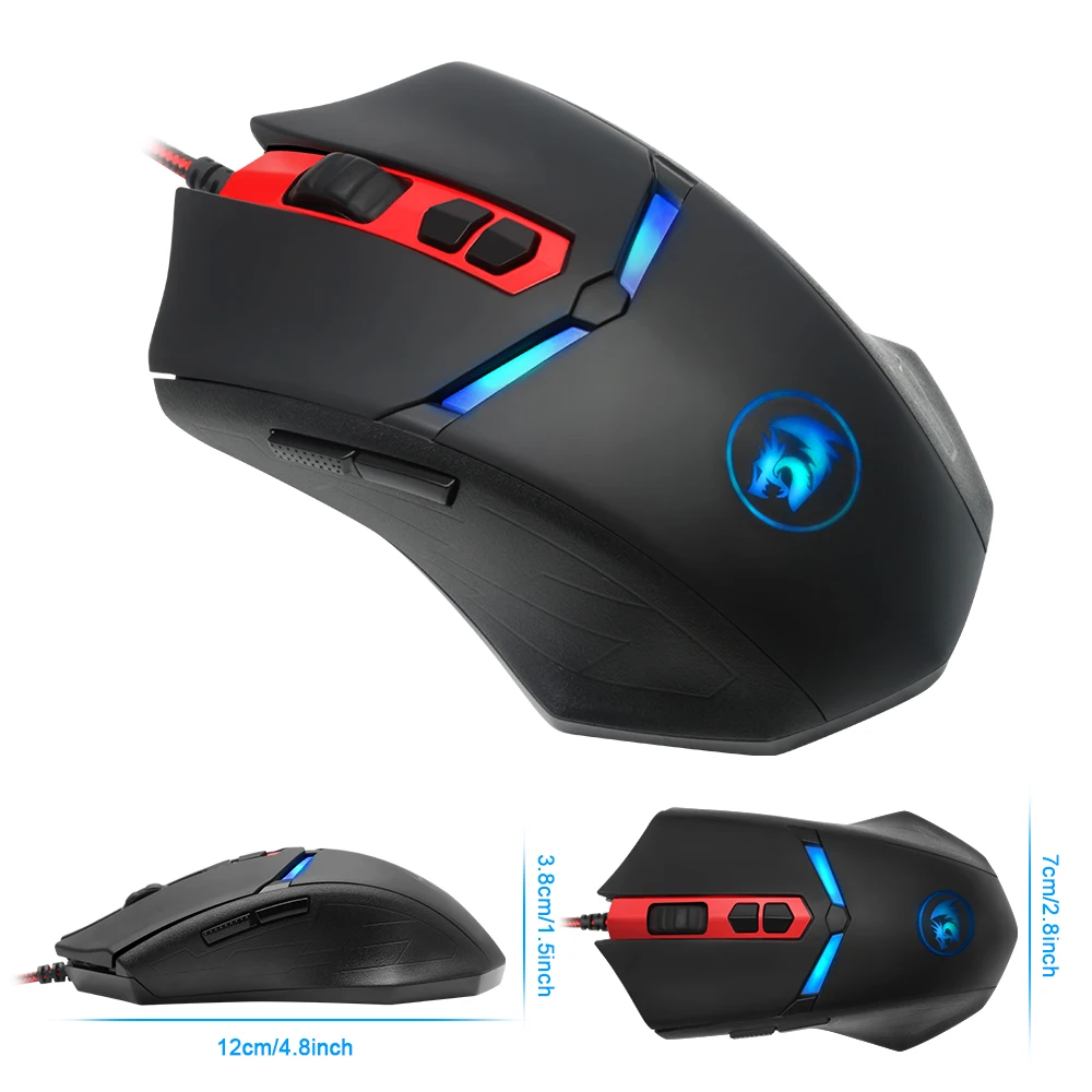 Игровая проводная USB мышь Redragon NEMEANLION M602 3200 точек/дюйм 7 кнопок эргономичный для