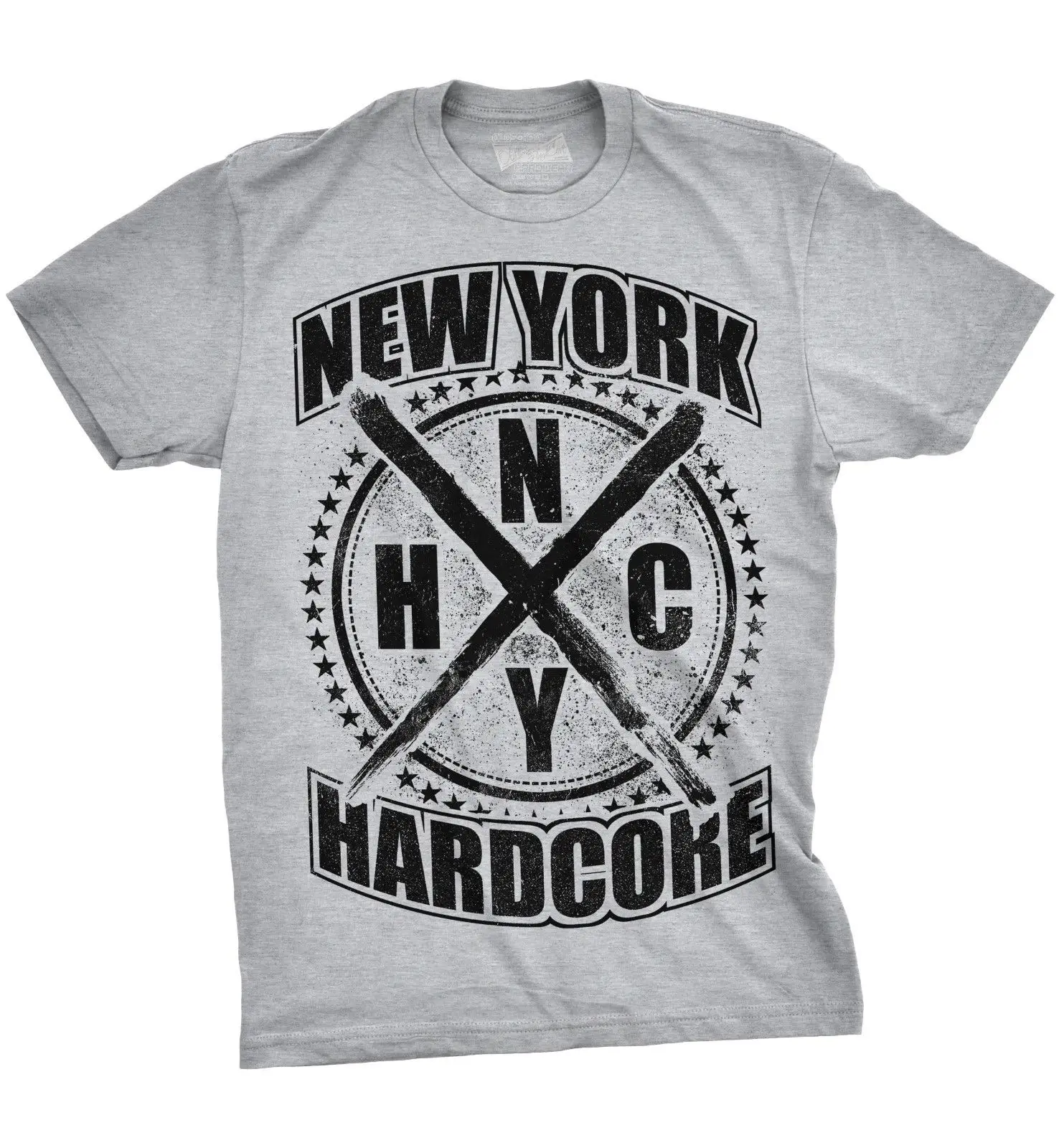 

New York Hardcore "CROSS" T-Shirt Heathergray S-3XL NYHC Agnostic Front Madball Men Cotton T-Shirt Printed T Shirt Top Tee