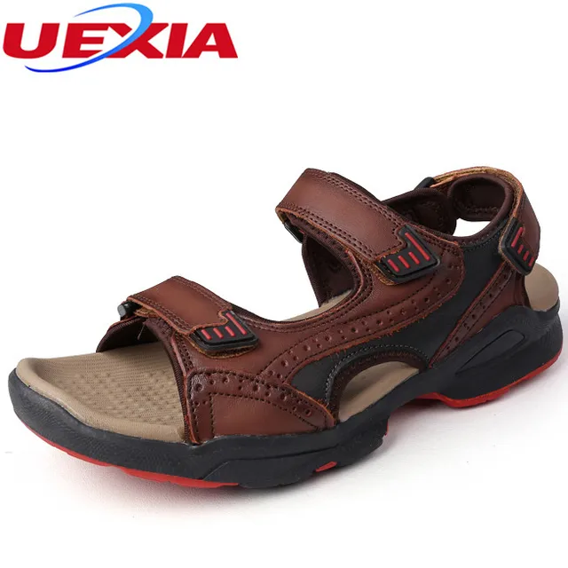 Uexia Summer Fashion Beach Dress Men S Shoes Sandals Flats High Uexia Summer Fashion Beach Dress Men S Shoes Sandals Flats High Quality Leather Casual Breathable Handmade Footwear