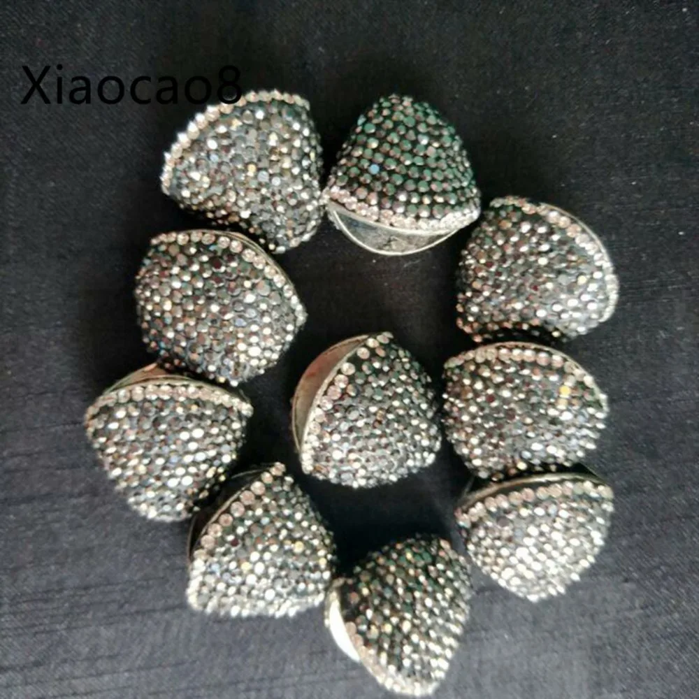 10Pieces Tassel Caps for Making Earrings Pendants High Quality Black