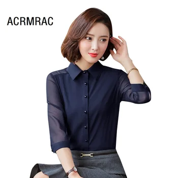 

Women shirt Slim summer Half sleeve OL Blouses & Shirts Women 1913