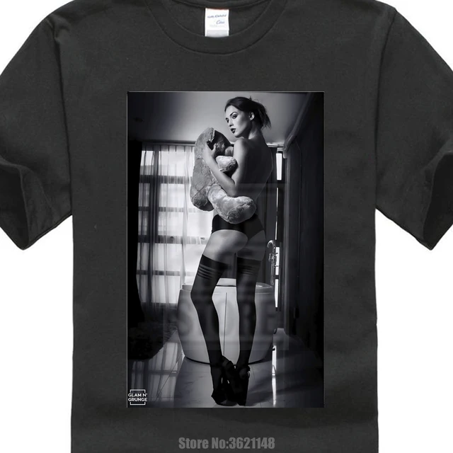 Simple Girl Porn - US $9.99 |Sexy Girls Kate Moss Teddy Nude Nackt Porn Porno Hot Simple Short  Sleeved Cotton T Shirt 0427013-in T-Shirts from Men's Clothing on ...