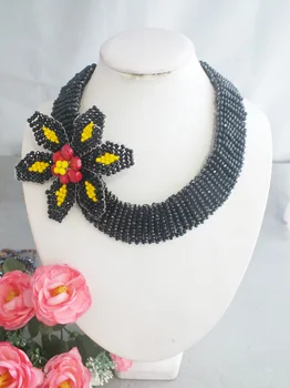 

Z-5969 New Wrap Wire Crystal Necklace Crystal Flower Jewelry Necklace