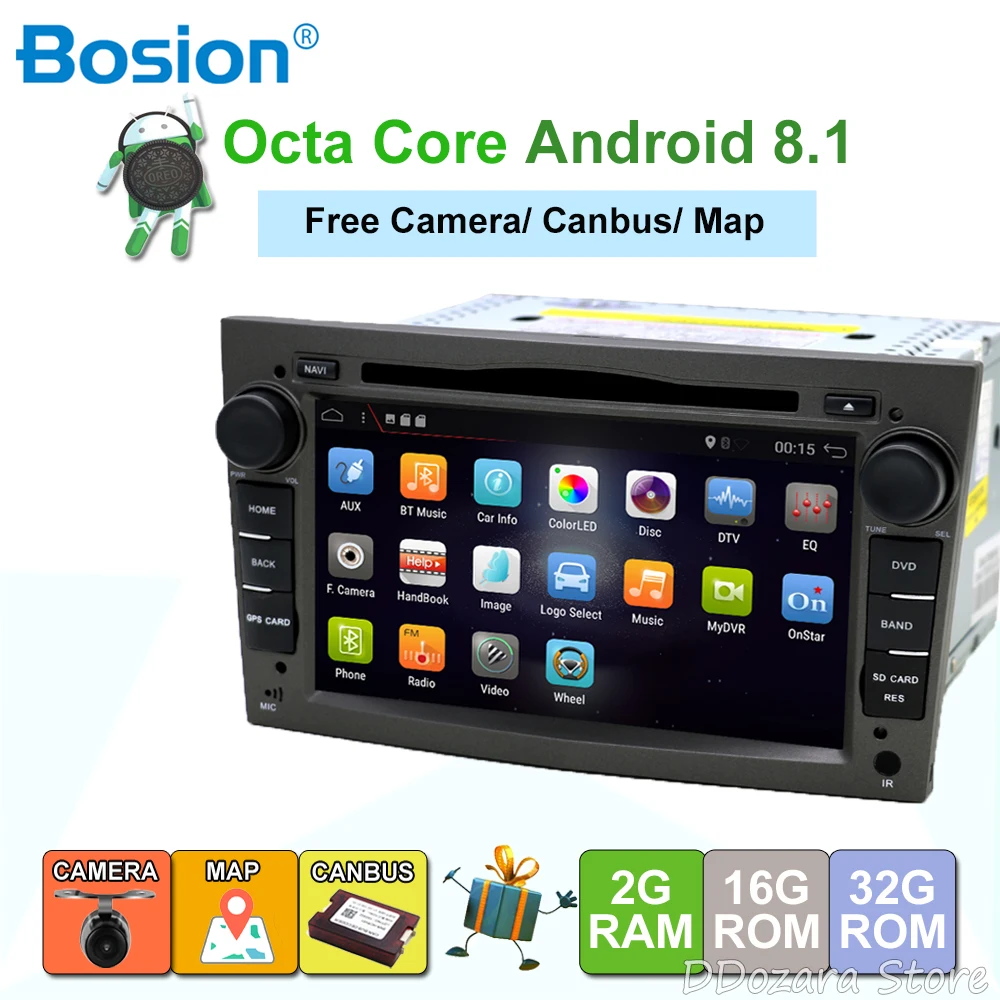 

Octa Core 7'' 2 Din Android 8.1 1024*600 HD Car DVD Player For Opel Astra Vectra Antara Zafira Corsa GPS Navigation Radio