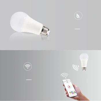 

WiFi Smart Bulb Dimmable Multicolored Wake Up Lights RGB LED Lamp Compatible for Alexa Google JDH99