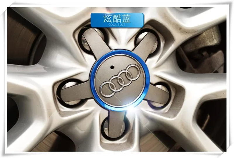 

4pcs Car Styling Ring Wheel Hub Decoration Circle Stickers For Audi S5 8T 9T S6 C7 S7 4G S8 D4 TT TTS RS 8S 8J Car Accessories