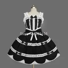 Готическая Лолита черная принцесса элегантное кружевное бальное платье с бантом на заказ