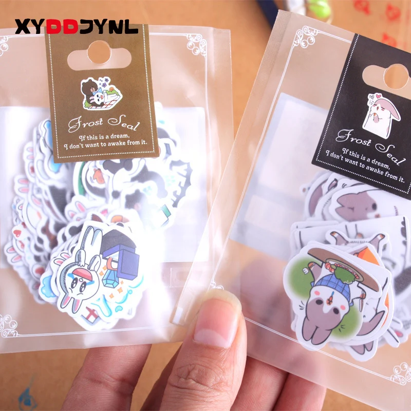 

40pc/pack Cartoon Animal Sticker Cute Rabbit Craft Decorative Stationery Stickers DIY Scrapbooking Diary Stick Label