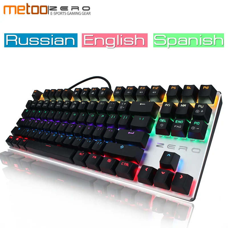 

Russian/English Professional Wired Gaming Mechanical Keyboard LED Anti-Ghosting for Computer PC Blue Red Black Switch