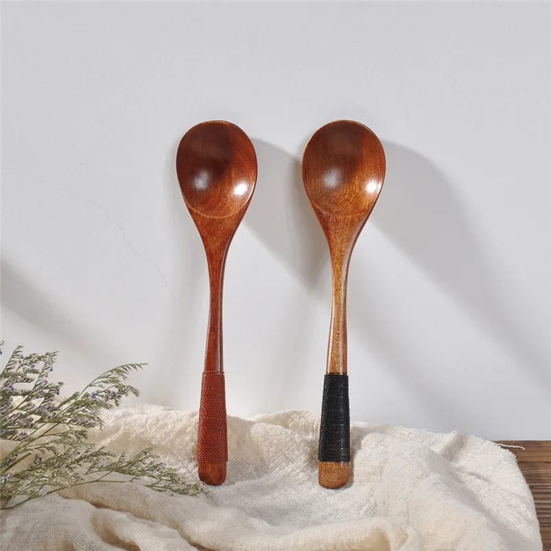 Wooden Spoon Fork Bamboo Kitchen Cooking Utensil Tools Soup-Teaspoon Tableware 2018 New Arrival Hot Sale R09 (10)
