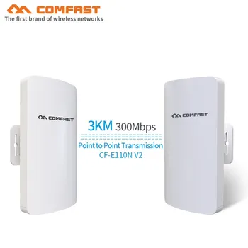 

2PCS Comfast 300Mbps mini outdoor wireless cpe wifi extender repeater network bridge 3km point to point receiver antenna router