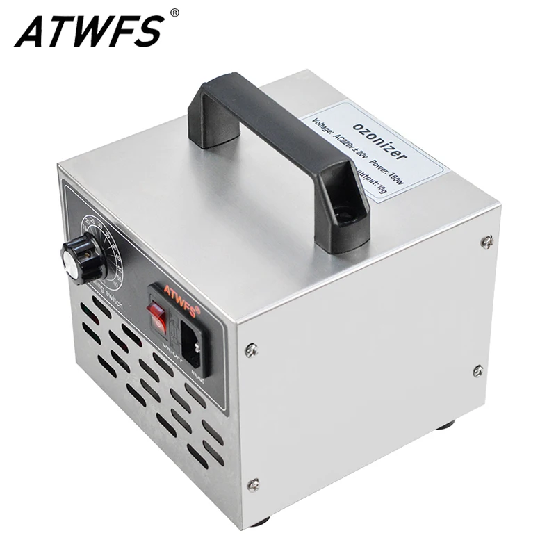 

ATWFS Ozone Generator 220v 10g Air Purifier for home Luftreiniger Fresh Air Cleaner Sterilization Disinfection with Timing