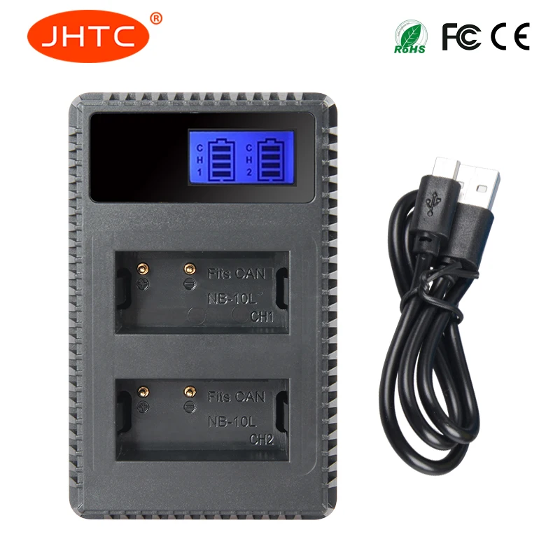 

JHTC Battery Charger NB-10L For Canon G15 G1X G16 SX50 SX40 G3X SX40HS SX50HS SX60HS Camera Battery Pack NB 10L Charger