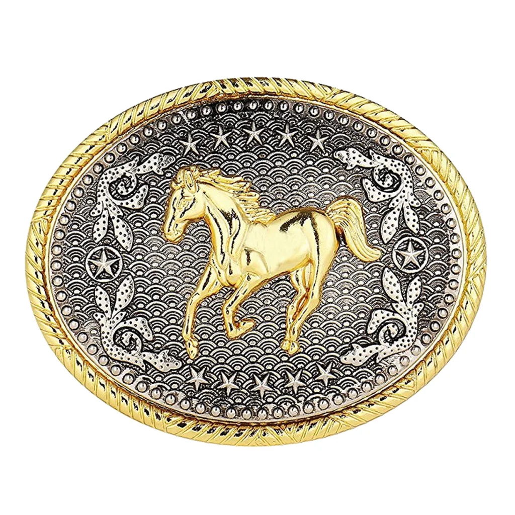 

Vintage Men Belt Buckle Native American Western Rodeo Oval Belt Buckle Mens Cowboy Horse Racing Clothing Accessory