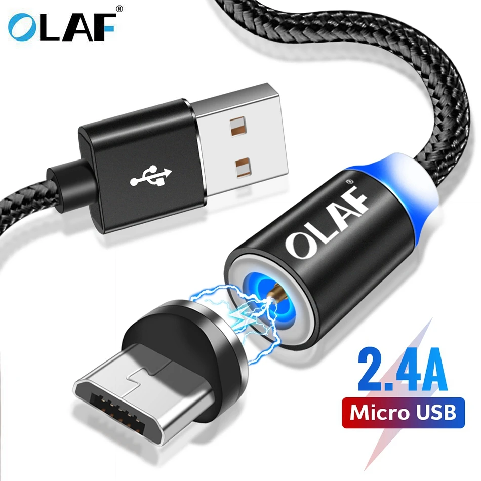 أولاف USB مغناطيسي صغير كابل كابل يو إس بي سريع الشحن المغناطيس شاحن البيانات تهمة المصغّر usb كابل الهاتف المحمول الكابلات سلك USB