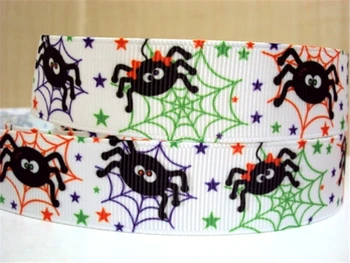 

7/8''(22mm) Halloween holiday printed ribbon Grosgrain ribbon,DIY handmade materials,wedding gift wrap,50Yc1071
