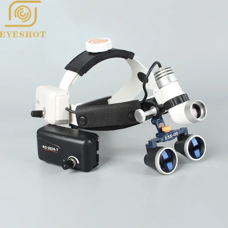Medical Headlamp High Brightness Headband Binocular Medical Surgical Dental Loupes with Led Headlight-c (2)