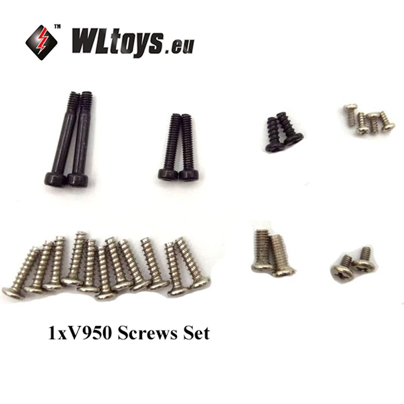For WLtoys V950 RC Helicopter Parts Screws Set V.2.V950.009 Black and Silver