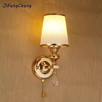 

Switch Button Led Wall Light Simple Modern Led Lamp Wall Mounted Bedside Reading Lamps 110V-220V Wall Sconce Crystal
