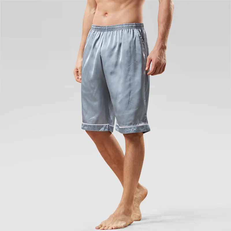 

Summer New Casual Loose Silk Sleepwear for Men Fashion Elastic Waist Mens Satin Shorts Soft Comfortable Solid Underwear MA50192